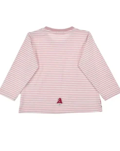 BONDI Mädchen Langarmshirt "Be nature" 86955 | Stipe Candy/Offwhite