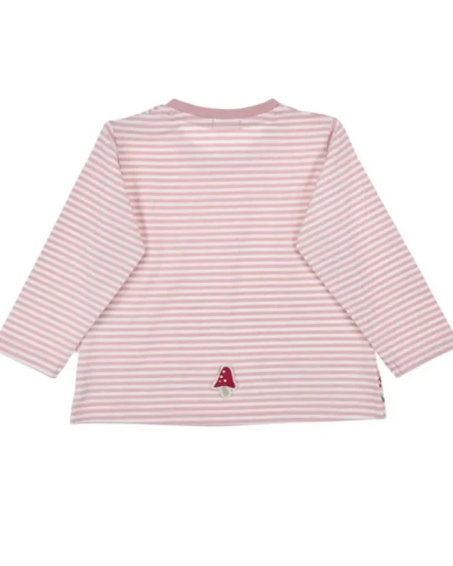 BONDI Mädchen Langarmshirt "Be nature" 86955 | Stipe Candy/Offwhite