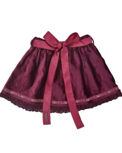 BONDI Mädchen Samtrock mit Schürze 26103 | Blueberry