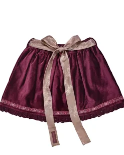 BONDI Mädchen Samtrock mit Schürze 26104 | Blueberry