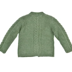 BONDI Mädchen Strickjacke "Alpenglück" mit Blumen 86763 | Grün