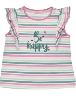 BONDI Mädchen T-Shirt "Happy" 86881 | Mehrfarbig gestreift