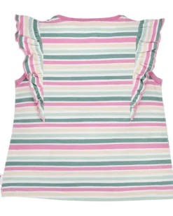 BONDI Mädchen T-Shirt "Happy" 86881 | Mehrfarbig gestreift