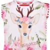 BONDI Mädchen T-Shirt "Spatzl" mit Reh-Motiv 26085 | Rosa Rot