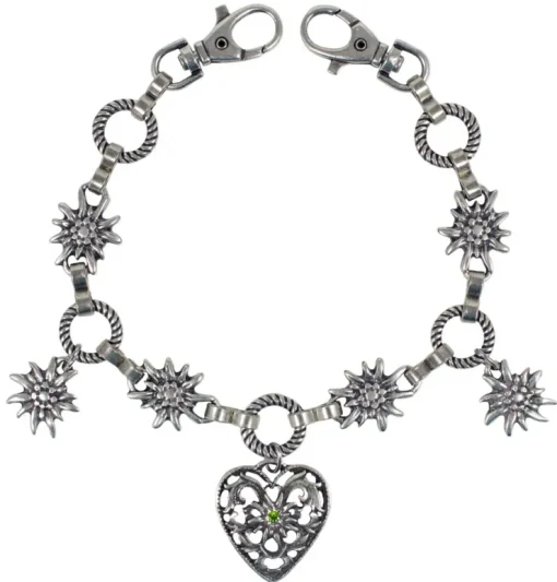 Charivari Kette mit Herz - Hellgrün