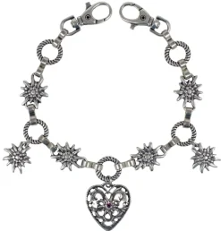Charivari Kette mit Herz - Pflaume