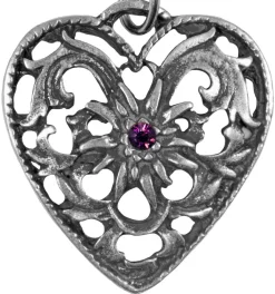 Charivari Kette mit Herz - Pflaume