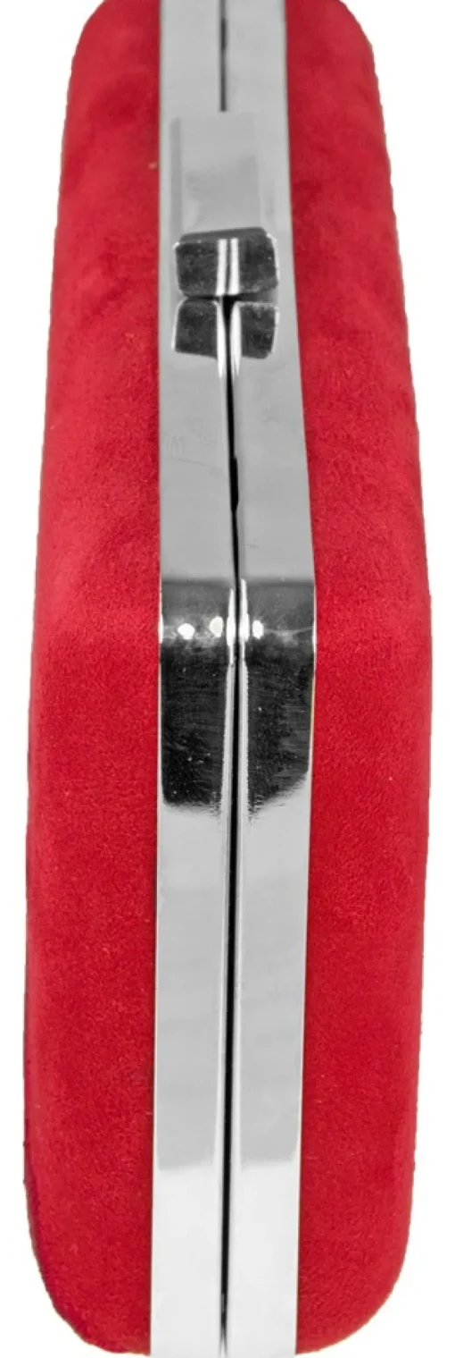 Clutch mit Hirschstickerei - Abendtasche für Damen - Rot