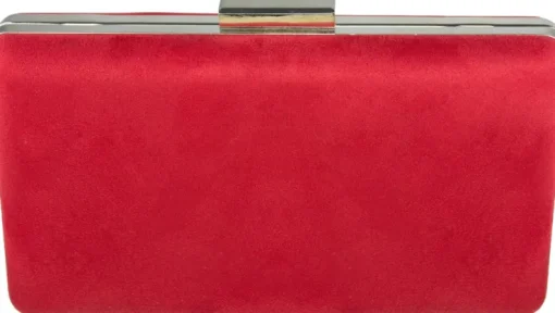 Clutch mit Hirschstickerei - Abendtasche für Damen - Rot
