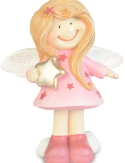 Dekofigur Engel "Rosalinde" mit Stern 13 cm | 70292 - Kinder Adventsdekoration