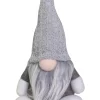 Dekofigur Wichtel "Egbert" mit Mütze - Grau 16 cm | 73967 - Adventsdekoration
