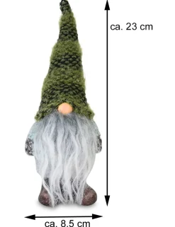 Dekofigur Wichtel "Heribert" - 19 cm Grün | 10496 - Adventsdekoration Weihnachten
