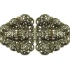 Dirndlschürzenschließe "Rina" mit Ornamentmuster 51487 - Stegbreite 4 cm | Altgold
