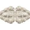 Dirndlschürzenschließe "Rina" mit Ornamentmuster 51487 - Stegbreite 4 cm | Weissgold