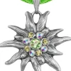 Edelweiß Halskette mit Kristallen von Swarovski® - Apfelgrün