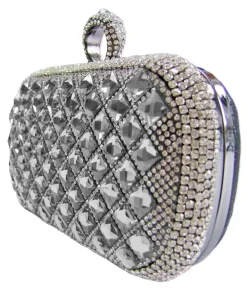 Elegante Damen Clutch Abendtasche "Mosaik" - Schwarz
