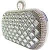 Elegante Damen Clutch Abendtasche "Mosaik" - Silber