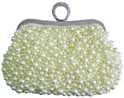Elegante Damen Clutch Abendtasche "Princess" - Creme