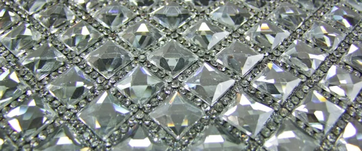 Elegante Damen Clutch Abendtasche "Mosaik" - Silber