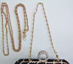 Elegante Damen Clutch Abendtasche "Pearl" - Schwarz