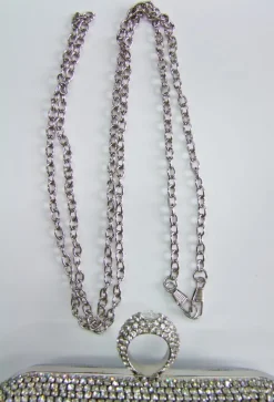 Elegante Damen Clutch Abendtasche "Mosaik" - Silber