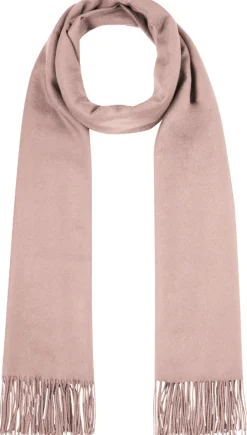 Fransen Schal Stola mit Kaschmir uni - Rosa