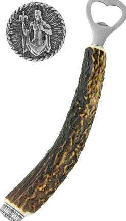 Funk Hirschhorn Flaschenöffner mit Zierkappe - Sternzeichen Jungfrau