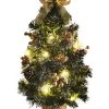 Geschmückter Weihnachtsbaum mit 20er LED Lichterkette - 50cm | 20257 - Gold
