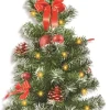 Geschmückter Weihnachtsbaum mit 20er LED Lichterkette - 50cm | 20259 - Rot