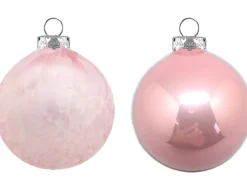 Glaskugeln Eis / Opal 806-1234-999 | 6 Stück | Ø 8 cm - Rosa