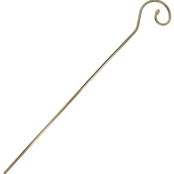 Goldener Sankt Nikolausstab Bischofstab - Metall 200 cm | Hirtenstab Weihnachten