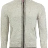 Herren Trachten Strickjacke Kunz Natur Braun