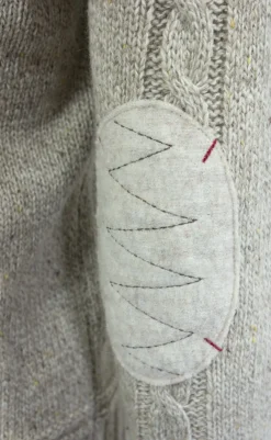 Herren Trachten Strickjacke Kunz Natur Braun