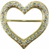 Herz Schalring mit Strass - Gold