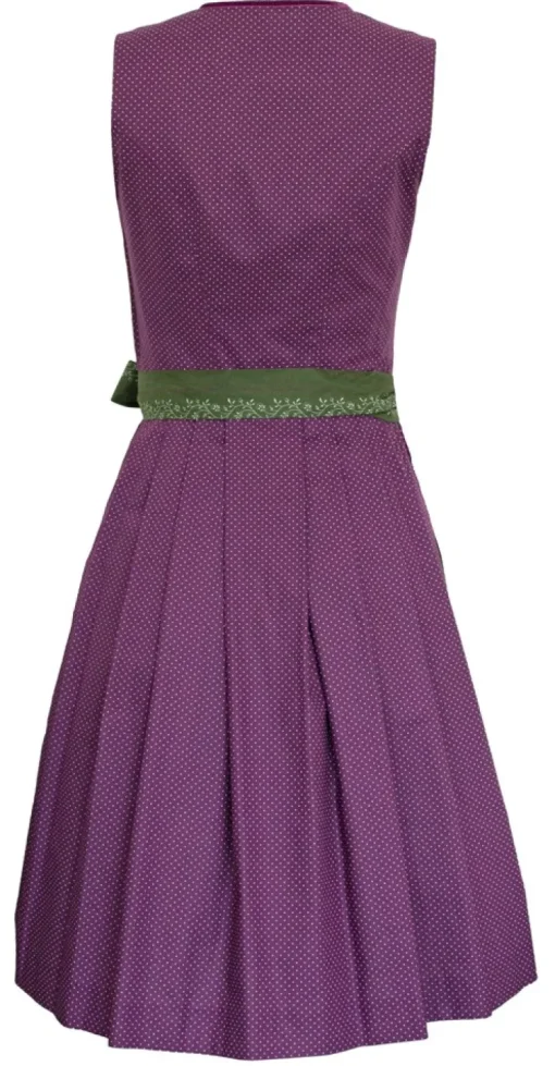 Hiebaum Damen Dirndl "Maria" -Traditionell | Lila Grün 60cm