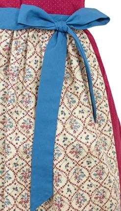 Hiebaum Damen Dirndl "Katharina" - Traditionell | Rot Blau 60cm