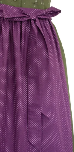 Hiebaum Damen Dirndl "Isalie" - Traditionell | Grün Lila 60cm