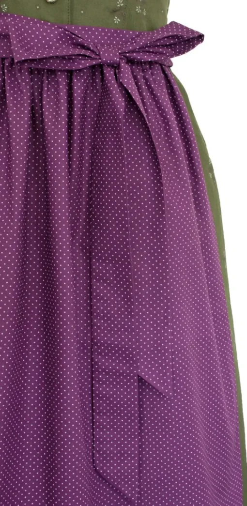 Hiebaum Damen Dirndl "Isalie" - Traditionell | Grün Lila 60cm