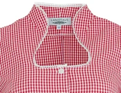 Hiebaum Damen Langarm Trachten Bluse "Nora" | Rot