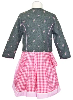 Hochwertige Trachtenjacke Mädchen Hüftlang Grau