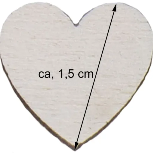Holz Streudeko Herzen Weiß 24 Stck. - Ø 1,5 cm | 08269 Hochzeit Tischdekoration