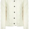 Huber Trachten Strickjacke "Alia" für Mädchen | Creme Weiß