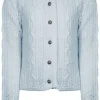 Huber Trachten Strickjacke "Alia" für Mädchen | Eisblau