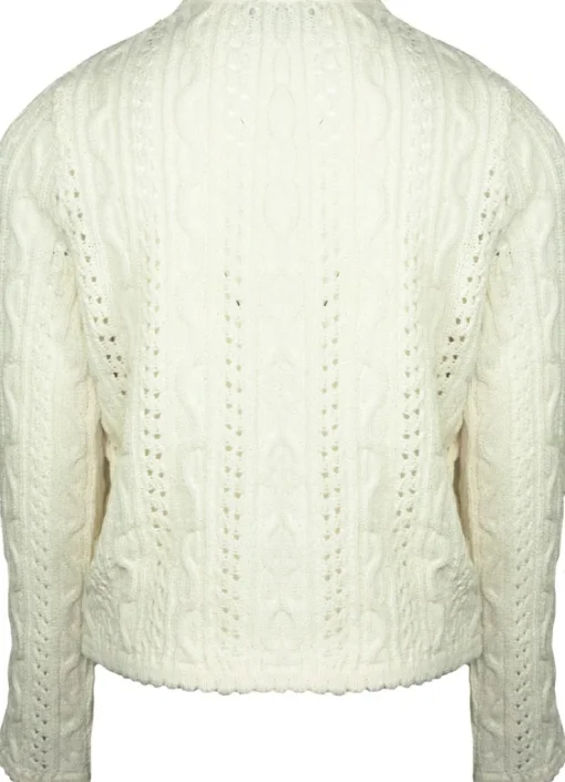 Huber Trachten Strickjacke "Alia" für Mädchen | Creme Weiß