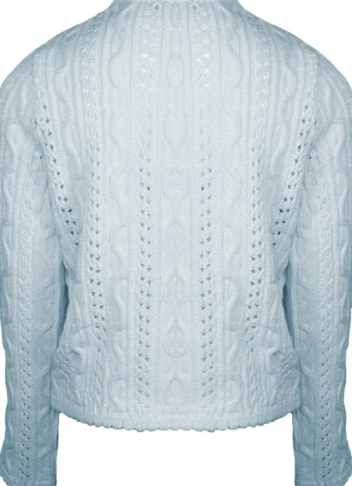 Huber Trachten Strickjacke "Alia" für Mädchen | Eisblau