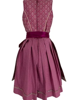 Isar-Trachten Jugend Dirndl "Beata" Blümchenmuster 43633 | Beere Champagner