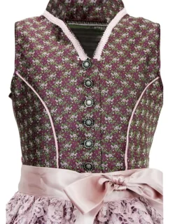 Isar-Trachten Jugend Dirndl "Beatrice" Spitzenschürze 63652 | Beere Rosa
