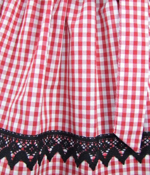 Isar-Trachten Jugend Dirndl "Laura" Jeanslook 44937 | Blau Rot
