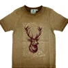 Isar-Trachten Jungen T-Shirt mit Hirschmotiv 52780 | Braun
