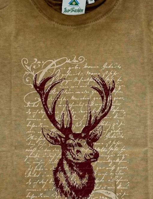 Isar-Trachten Jungen T-Shirt mit Hirschmotiv 52780 | Braun